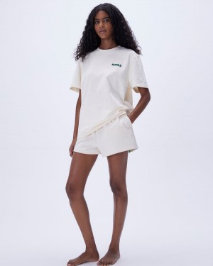 Adanola Bawełniane Jersey Shorts Kremowe | SN-ADA56624