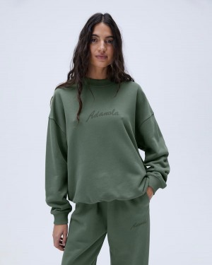 Adanola Freehand Oversized Sweatshirt Khaki Zielone | SN-ADA56512