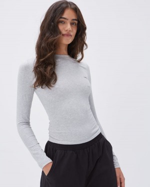 Adanola Long Sleeve Top Szare | SN-ADA56494