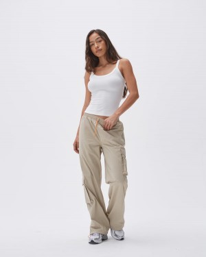 Adanola Loose Pocket Pants Beżowe | SN-ADA56655