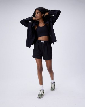 Adanola Oversized Poplin Shirt Czarne | SN-ADA56455