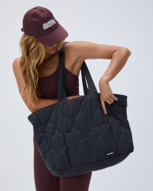 Adanola Pikowana Nylon Tote Bag Szare | SN-ADA56681