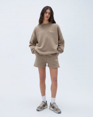 Adanola Resort Sports Sweat Shorts Jasny Brązowe | SN-ADA56601