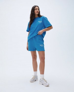 Adanola Resort Sports Sweat Shorts Niebieskie | SN-ADA56622