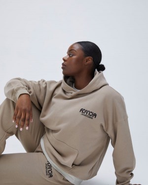 Adanola Sportswear Oversized Hoodie Beżowe | SN-ADA56520