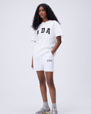 Adanola Sweat Shorts Białe | SN-ADA56597