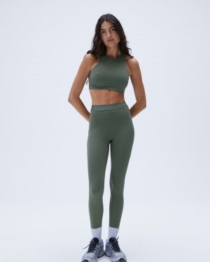 Adanola Ultimate Branded Pocket Leggings Khaki Zielone | SN-ADA56423