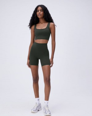 Adanola Ultimate Crop Shorts Ciemny Oliwkowe | SN-ADA56618