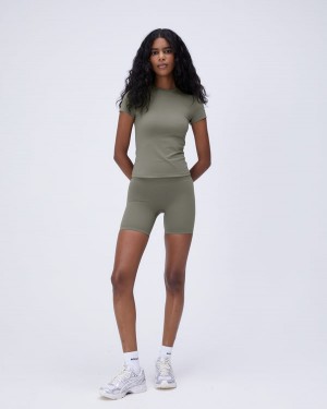 Adanola Ultimate Crop Shorts Oliwkowe Zielone | SN-ADA56617