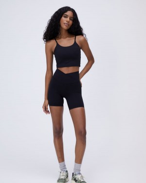 Adanola Ultimate Wrap Over Crop Shorts Czarne | SN-ADA56606