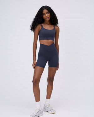 Adanola Ultimate Wrap Over Crop Shorts Niebieskie | SN-ADA56607