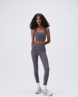 Adanola Ultimate Wrap Over Leggings Ciemny Szare | SN-ADA56425